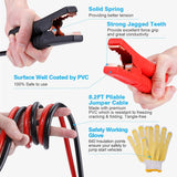 Car Roadside Emergency Kit with Jumper Cables, Auto Vehicle Safety Road Side Assistance Kits, Winter Car Kit Essentials for Women and Men, with Car Repair Tool Set, Folding Survival Shovel