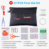 Car Roadside Emergency Kit with Jumper Cables, Auto Vehicle Safety Road Side Assistance Kits, Winter Car Kit Essentials for Women and Men, with Car Repair Tool Set, Folding Survival Shovel